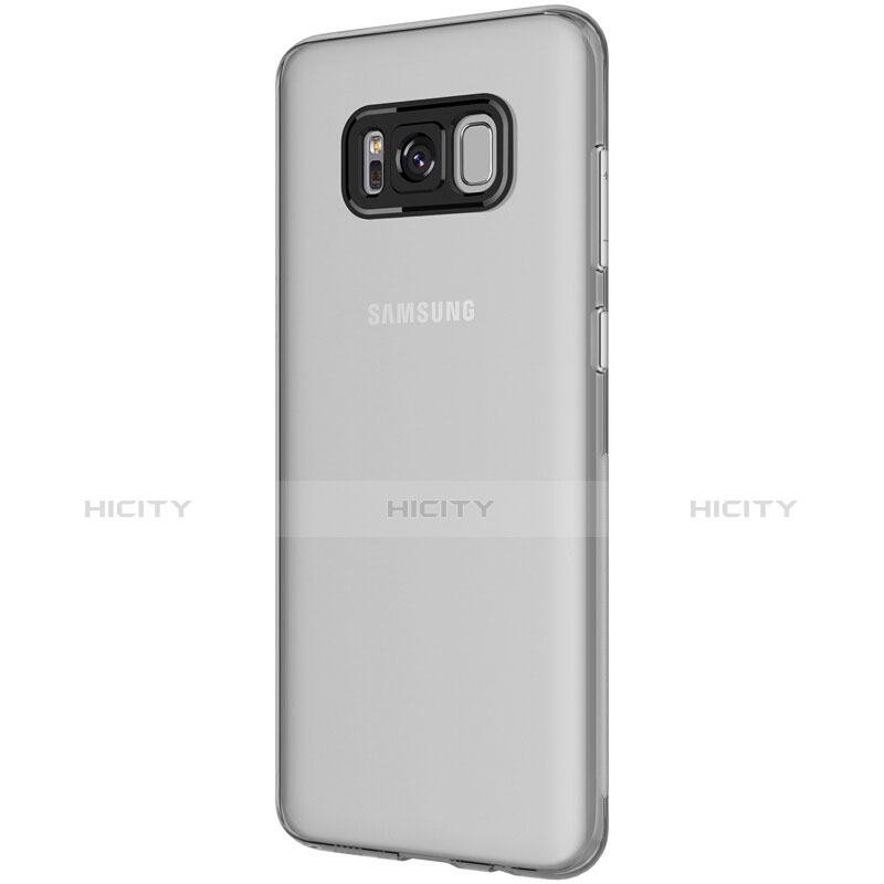 Silikon Schutzhülle Ultra Dünn Tasche Durchsichtig Transparent T15 für Samsung Galaxy S8 Plus Grau