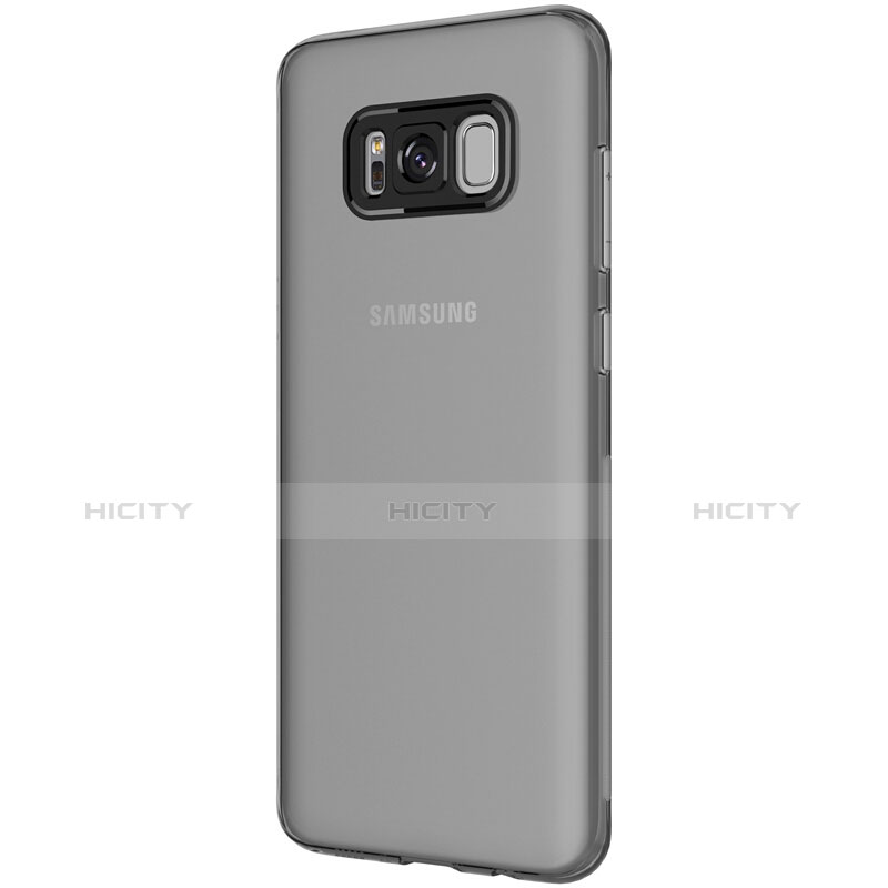 Silikon Schutzhülle Ultra Dünn Tasche Durchsichtig Transparent T15 für Samsung Galaxy S8 Plus Schwarz