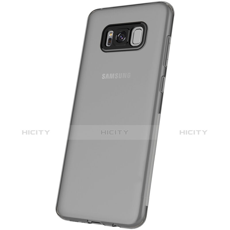 Silikon Schutzhülle Ultra Dünn Tasche Durchsichtig Transparent T15 für Samsung Galaxy S8 Plus Schwarz