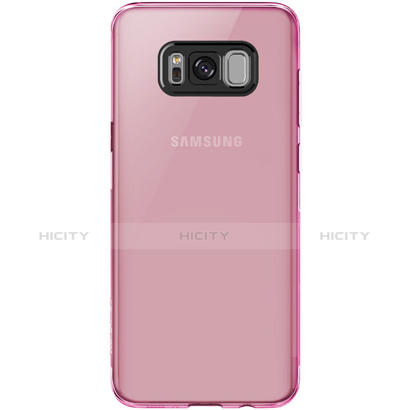 Silikon Schutzhülle Ultra Dünn Tasche Durchsichtig Transparent T15 für Samsung Galaxy S8 Rosa