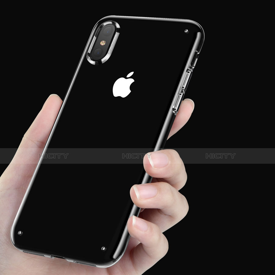 Silikon Schutzhülle Ultra Dünn Tasche Durchsichtig Transparent T16 für Apple iPhone X Klar