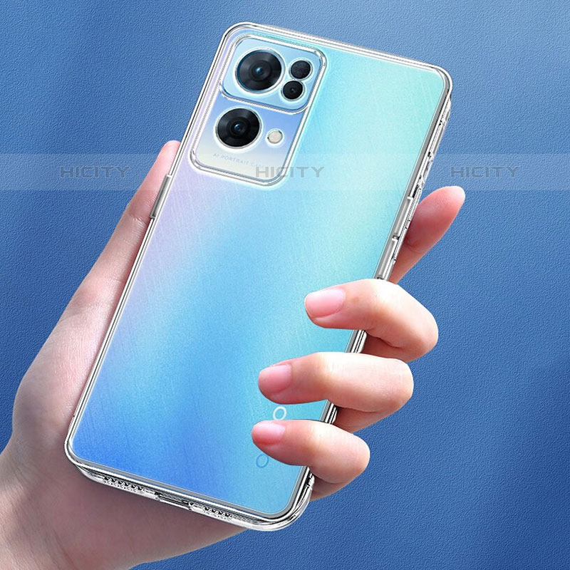 Silikon Schutzhülle Ultra Dünn Tasche Durchsichtig Transparent T17 für Oppo Reno7 Pro 5G Klar groß