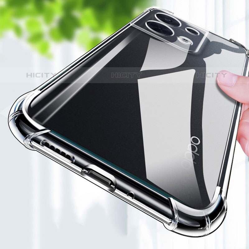 Silikon Schutzhülle Ultra Dünn Tasche Durchsichtig Transparent T17 für Oppo Reno8 Pro 5G Klar