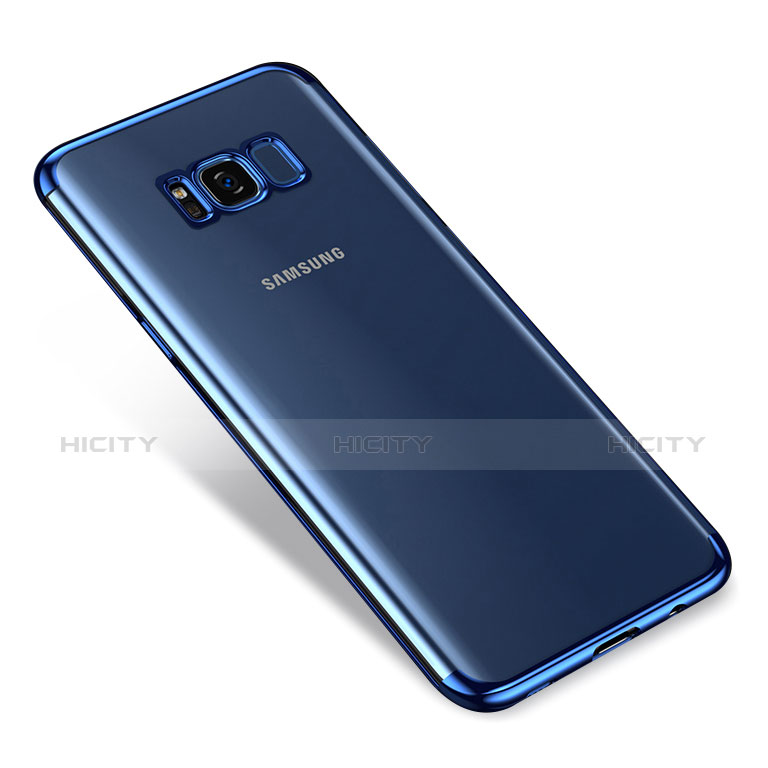 Silikon Schutzhülle Ultra Dünn Tasche Durchsichtig Transparent T17 für Samsung Galaxy S8 Blau