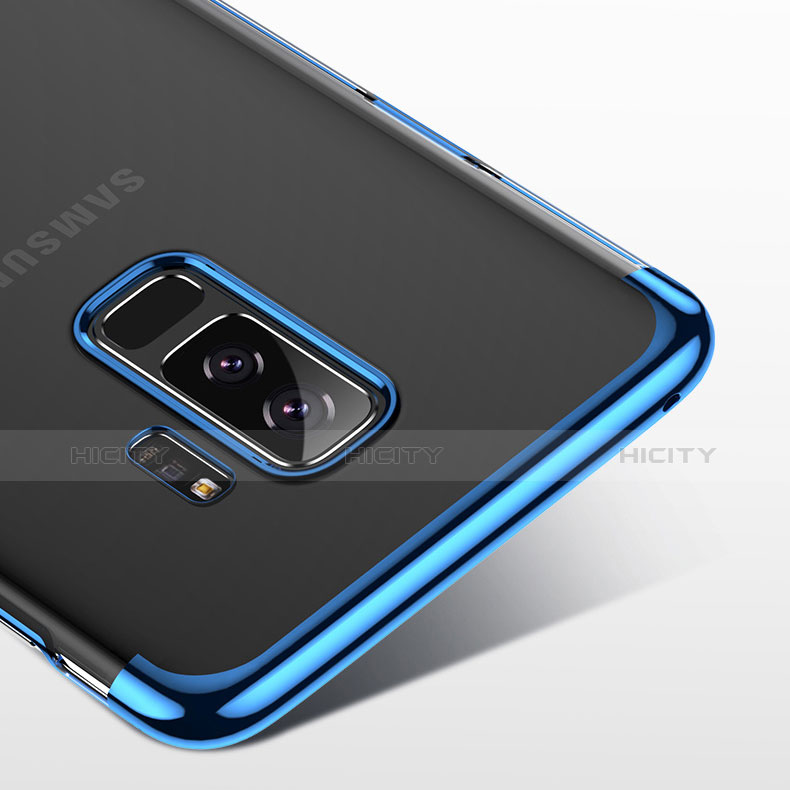 Silikon Schutzhülle Ultra Dünn Tasche Durchsichtig Transparent T18 für Samsung Galaxy S9 Plus Blau