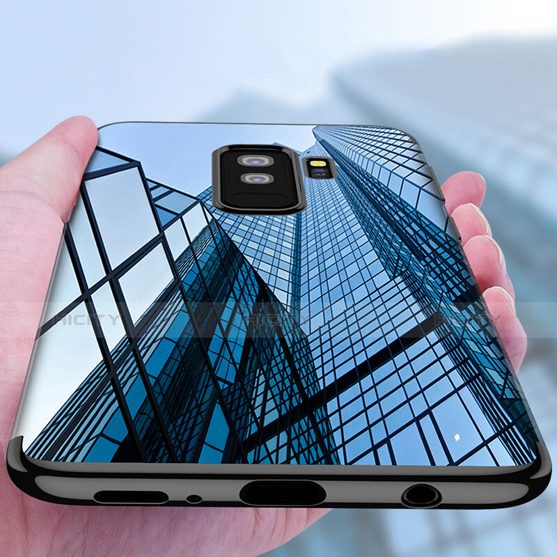 Silikon Schutzhülle Ultra Dünn Tasche Durchsichtig Transparent T18 für Samsung Galaxy S9 Plus Schwarz