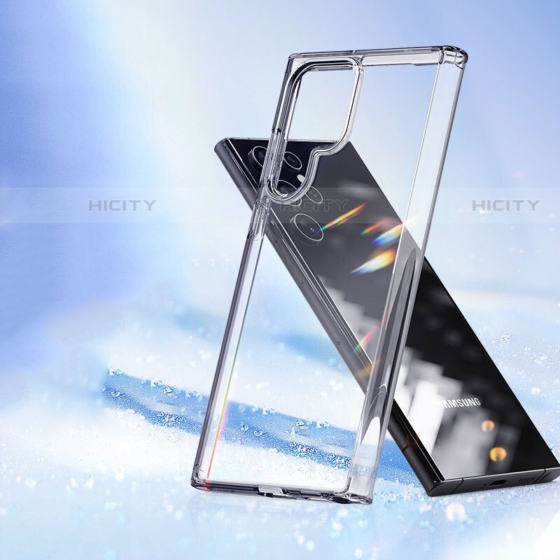 Silikon Schutzhülle Ultra Dünn Tasche Durchsichtig Transparent T20 für Samsung Galaxy S22 Ultra 5G Klar