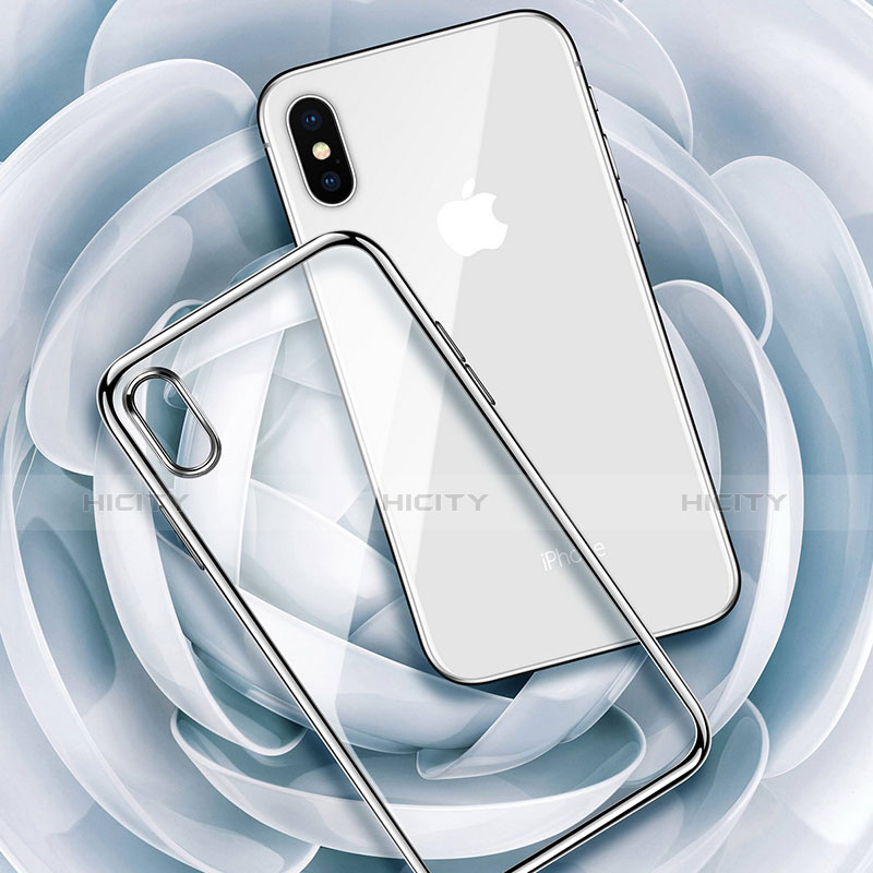 Silikon Schutzhülle Ultra Dünn Tasche Durchsichtig Transparent T27 für Apple iPhone X Klar groß