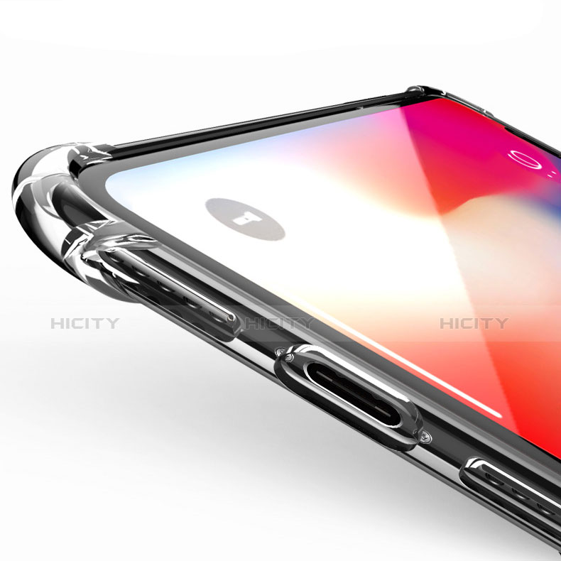 Silikon Schutzhülle Ultra Dünn Tasche Durchsichtig Transparent U01 für Apple iPhone X