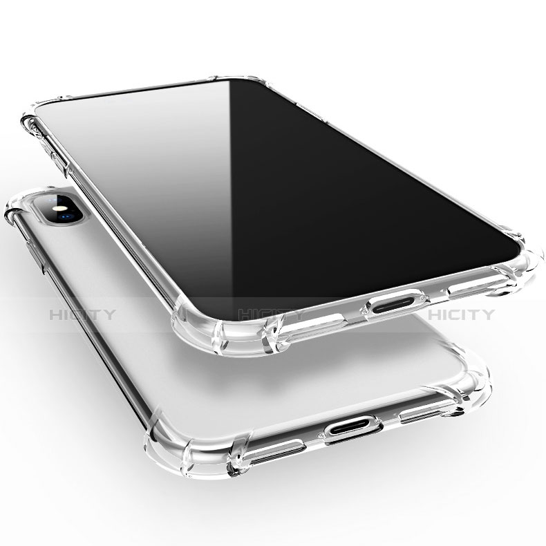 Silikon Schutzhülle Ultra Dünn Tasche Durchsichtig Transparent U01 für Apple iPhone X