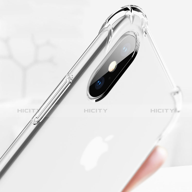 Silikon Schutzhülle Ultra Dünn Tasche Durchsichtig Transparent U01 für Apple iPhone X