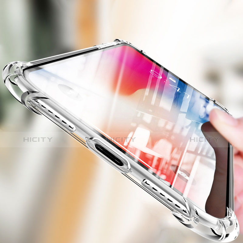 Silikon Schutzhülle Ultra Dünn Tasche Durchsichtig Transparent U01 für Apple iPhone Xs