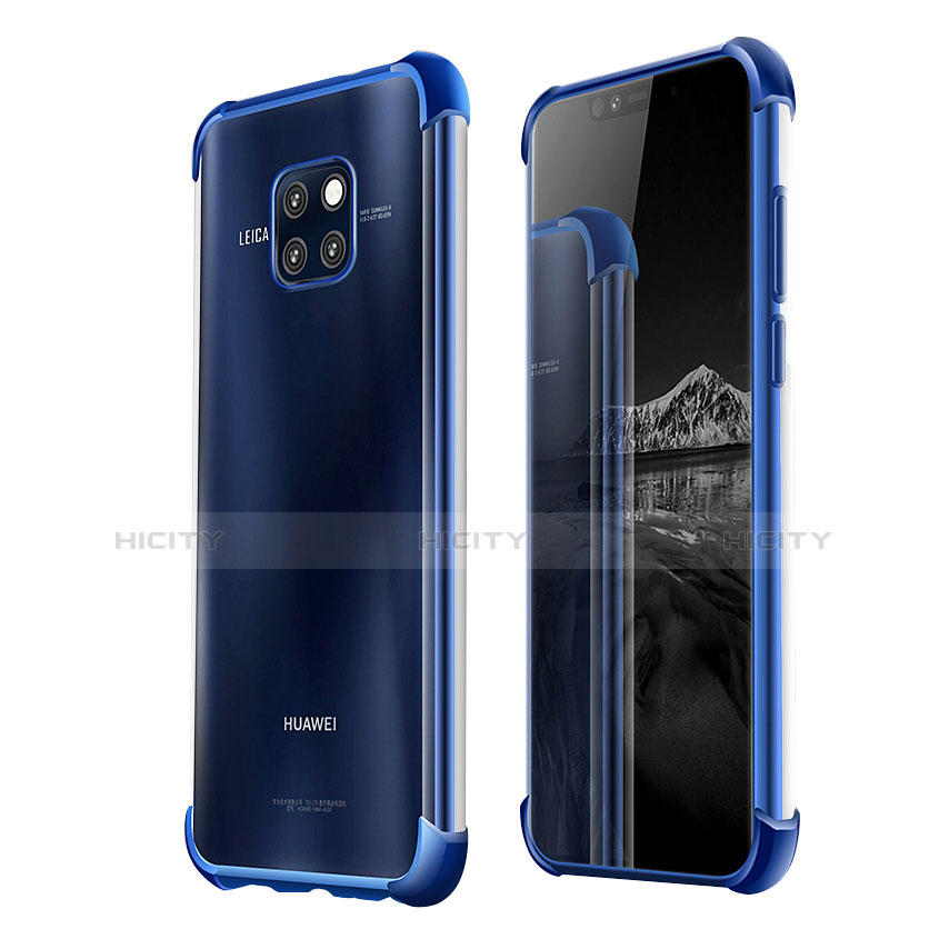 Silikon Schutzhülle Ultra Dünn Tasche Durchsichtig Transparent U03 für Huawei Mate 20 Pro Blau