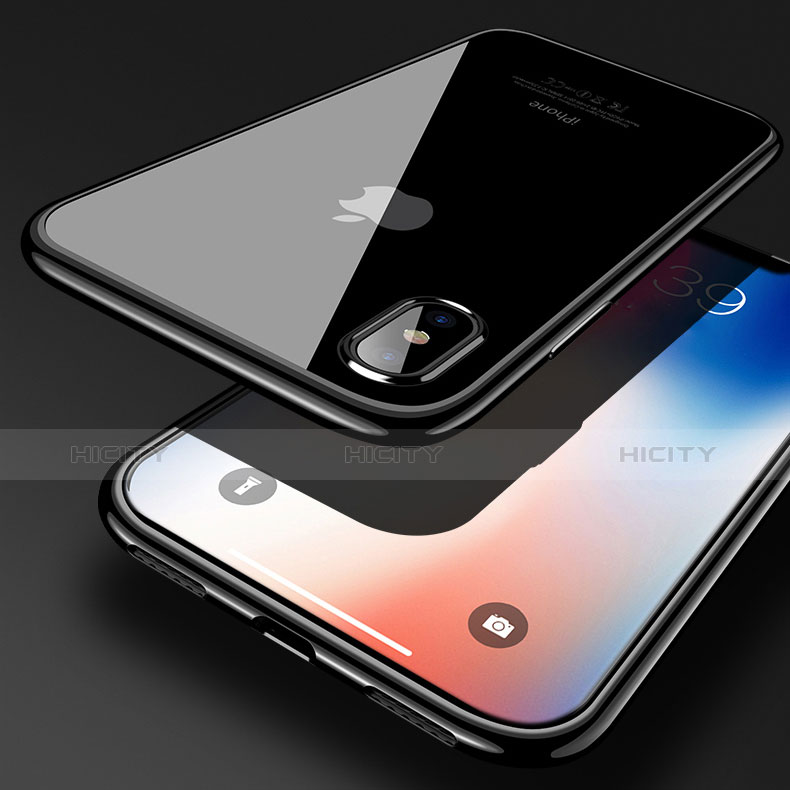 Silikon Schutzhülle Ultra Dünn Tasche Durchsichtig Transparent V02 für Apple iPhone X groß