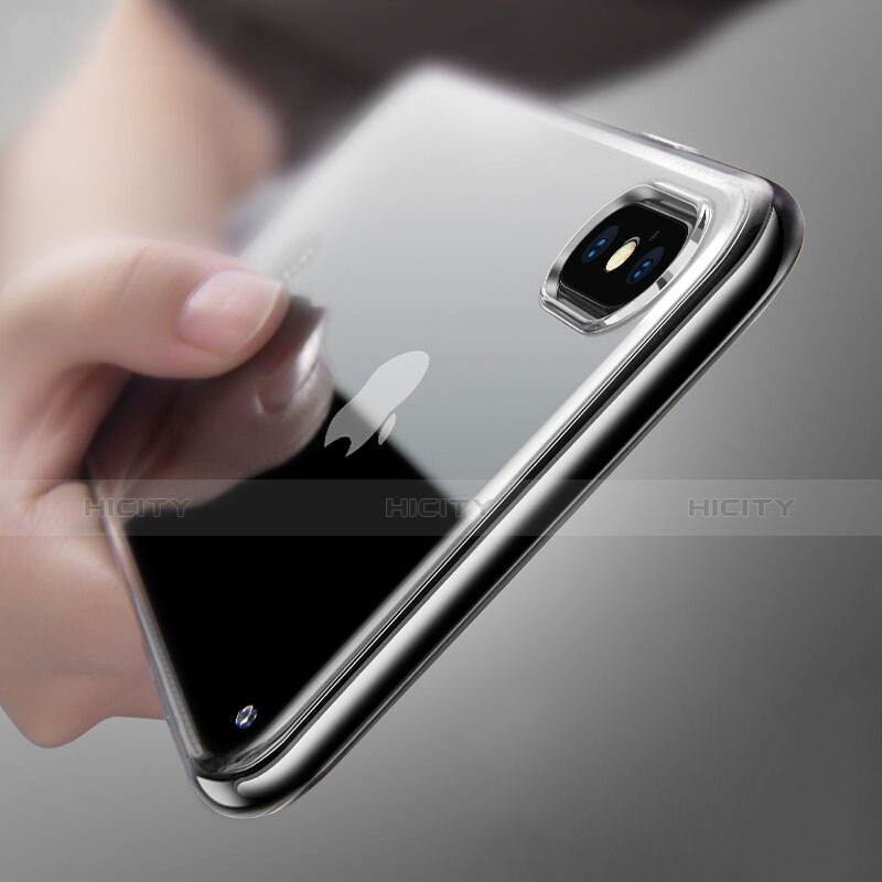 Silikon Schutzhülle Ultra Dünn Tasche Durchsichtig Transparent V06 für Apple iPhone X Klar groß