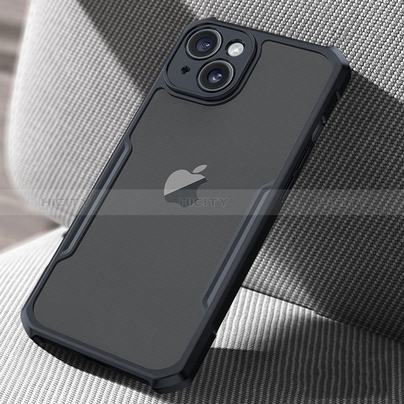 Silikon Schutzhülle Ultra Dünn Tasche Durchsichtig Transparent XD1 für Apple iPhone 13 Schwarz