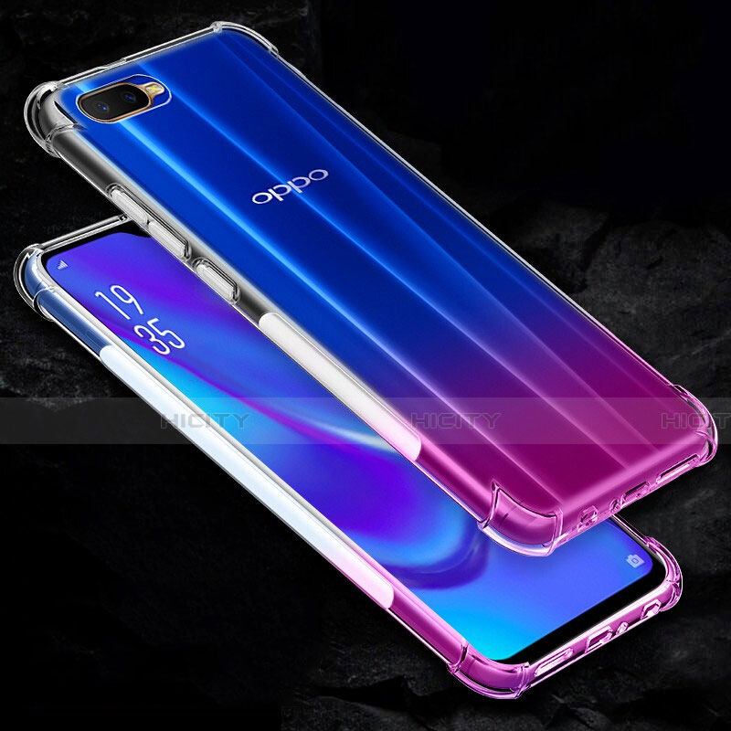 Silikon Schutzhülle Ultra Dünn Tasche Durchsichtig Transparent Z02 für Oppo K1 Klar groß