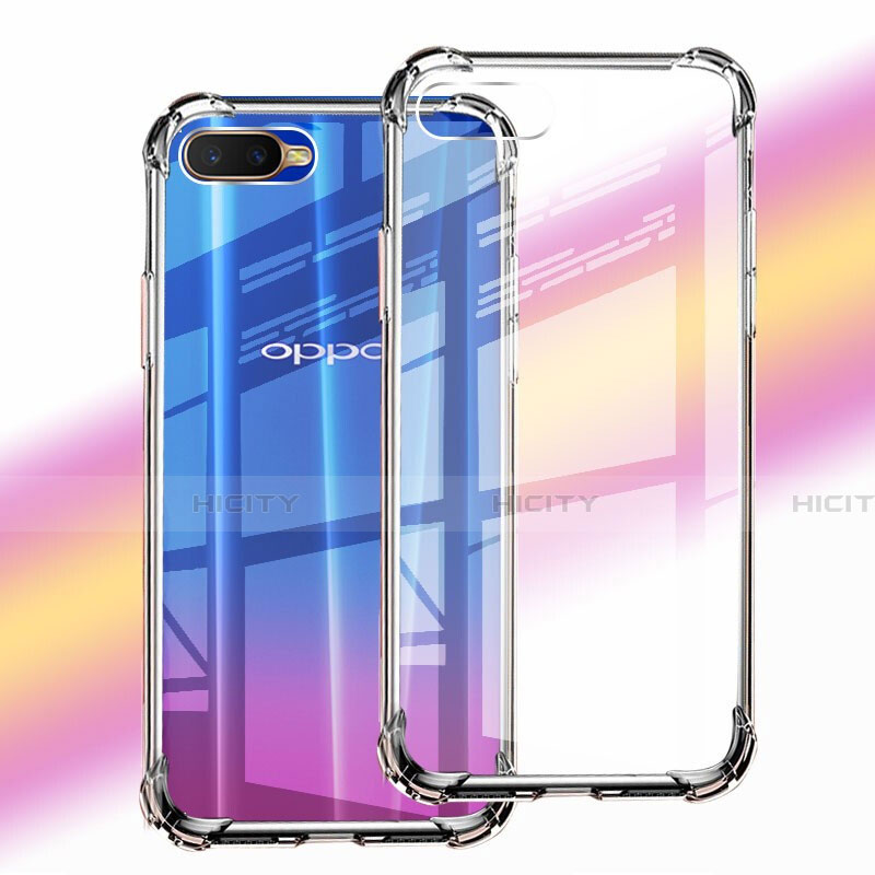 Silikon Schutzhülle Ultra Dünn Tasche Durchsichtig Transparent Z02 für Oppo K1 Klar groß