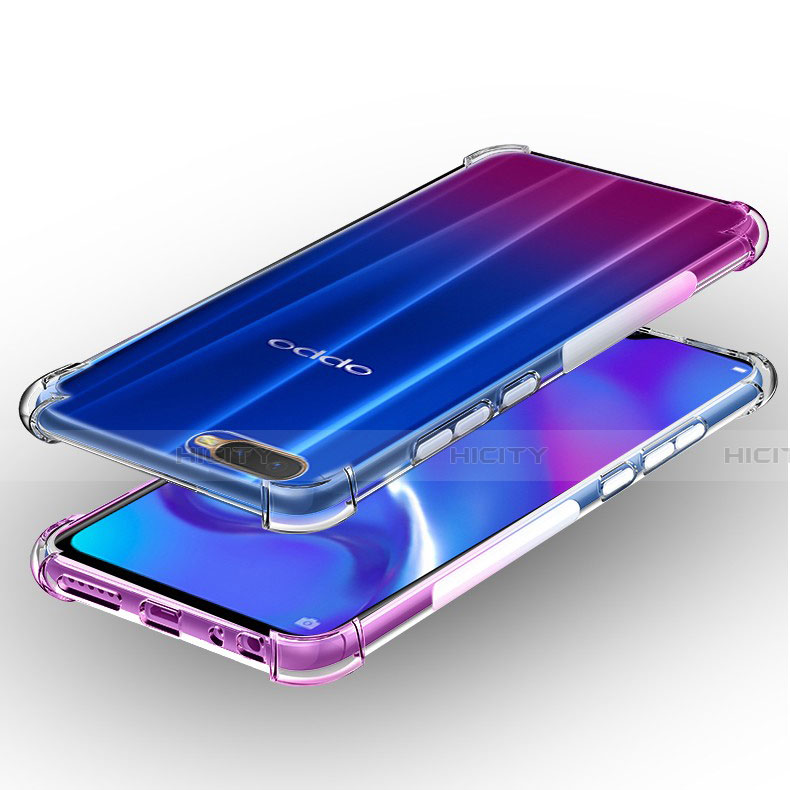 Silikon Schutzhülle Ultra Dünn Tasche Durchsichtig Transparent Z02 für Oppo R15X Klar