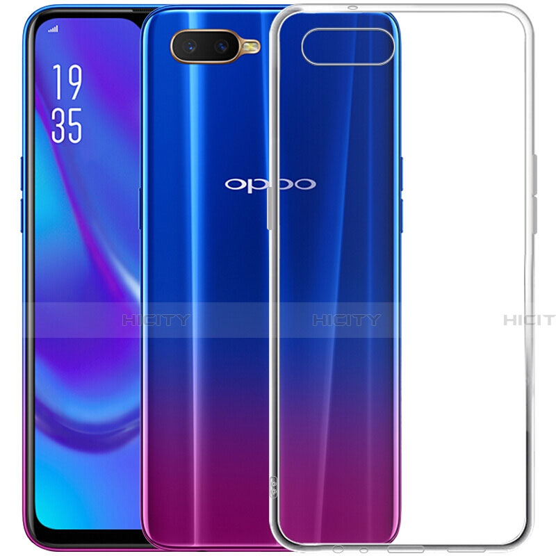 Silikon Schutzhülle Ultra Dünn Tasche Durchsichtig Transparent Z07 für Oppo K1 Klar groß