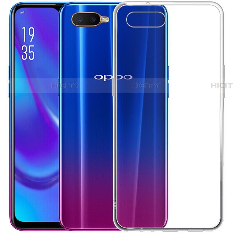 Silikon Schutzhülle Ultra Dünn Tasche Durchsichtig Transparent Z07 für Oppo RX17 Neo Klar