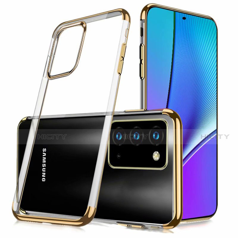 Silikon Schutzhülle Ultra Dünn Tasche Flexible Hülle Durchsichtig Transparent N02 für Samsung Galaxy Note 20 5G Gold