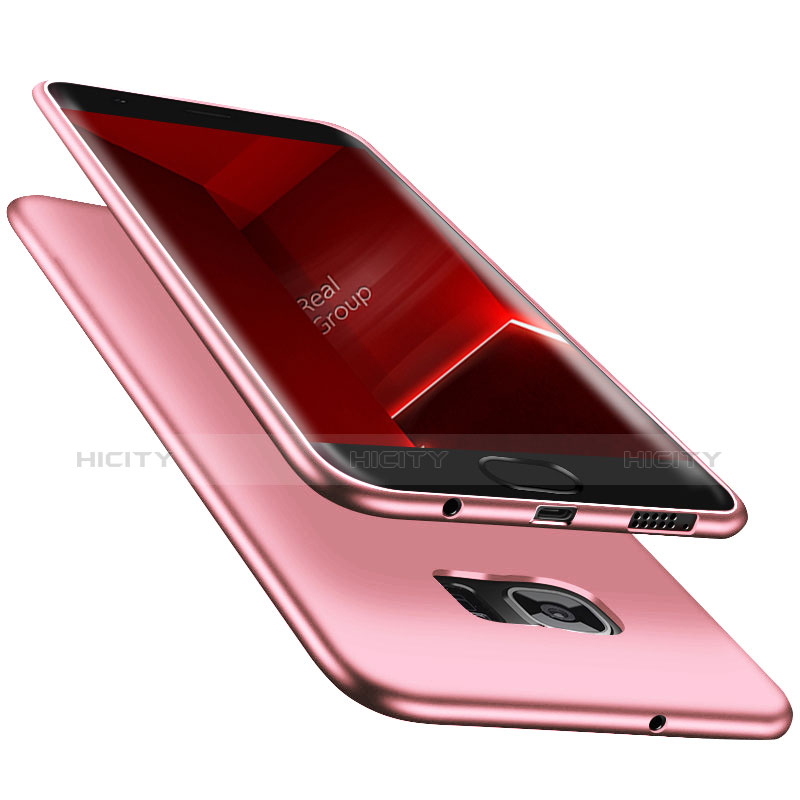 Silikon Schutzhülle Ultra Dünn Tasche R06 für Samsung Galaxy S7 Edge G935F Rosa