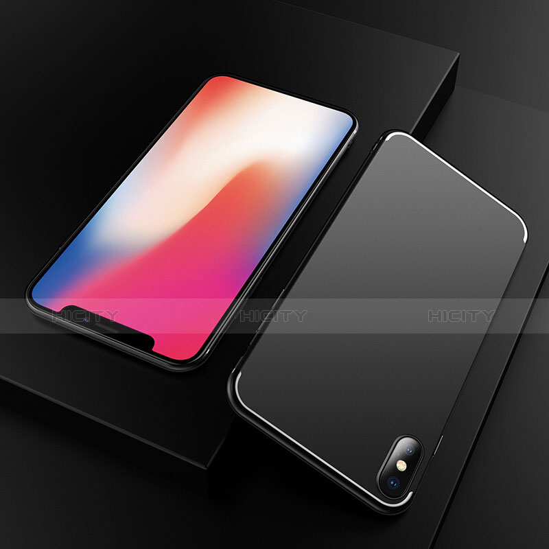 Silikon Schutzhülle Ultra Dünn Tasche S02 für Apple iPhone X Schwarz