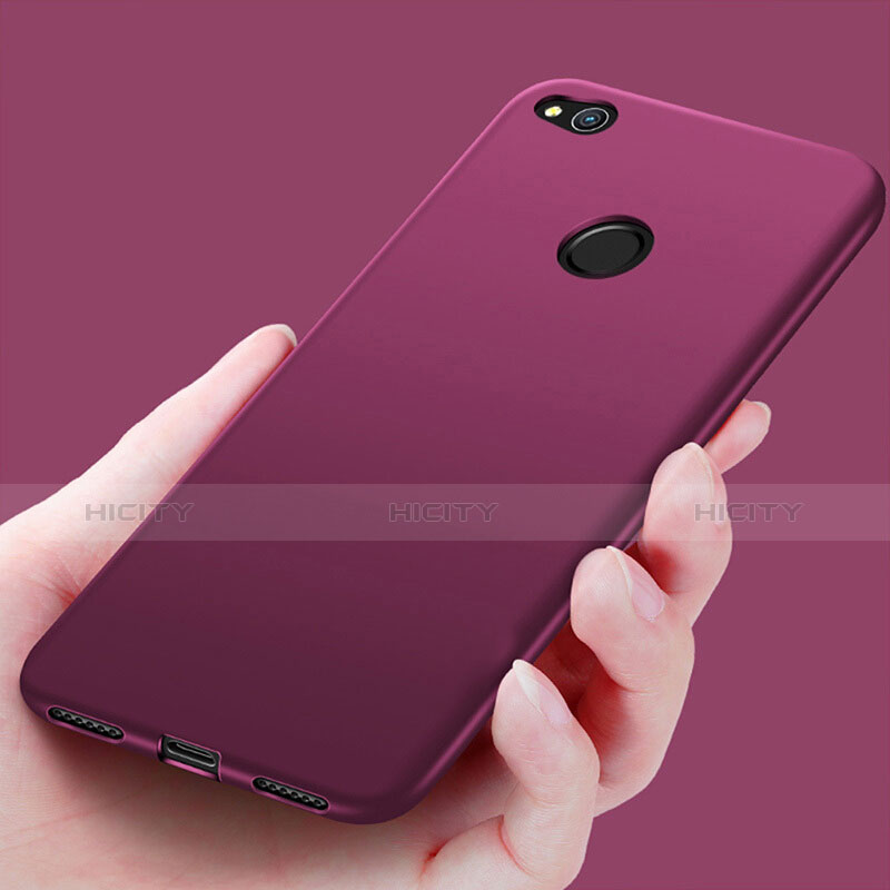 Silikon Schutzhülle Ultra Dünn Tasche S02 für Huawei P8 Lite (2017) Violett