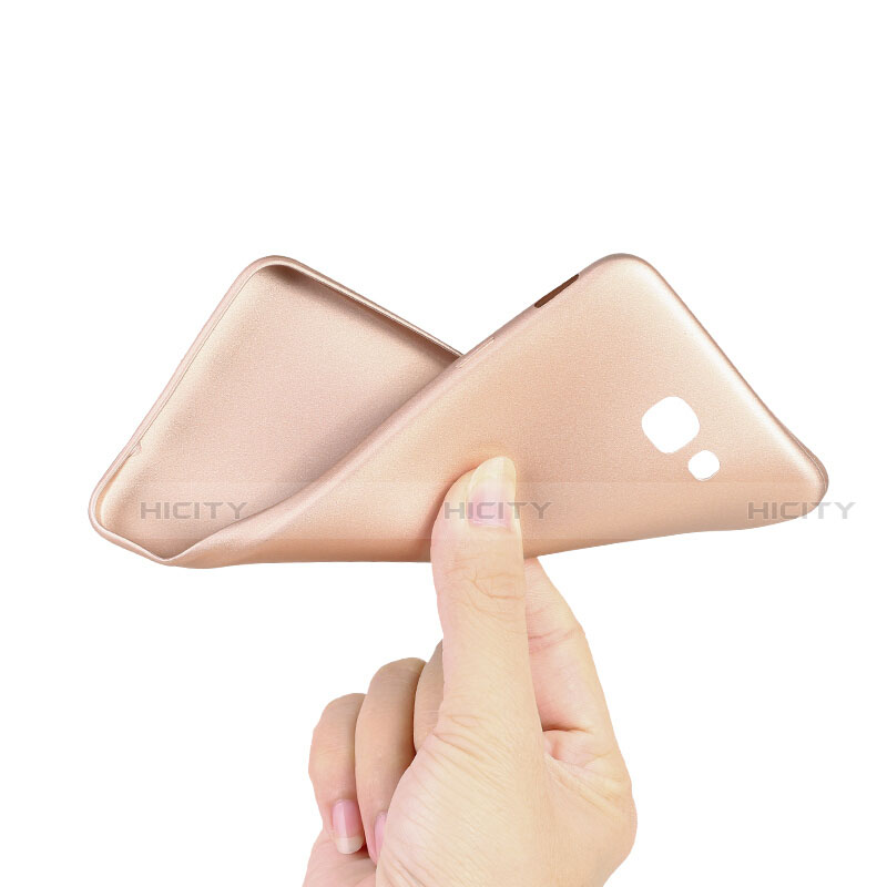 Silikon Schutzhülle Ultra Dünn Tasche S03 für Samsung Galaxy J7 Prime Gold