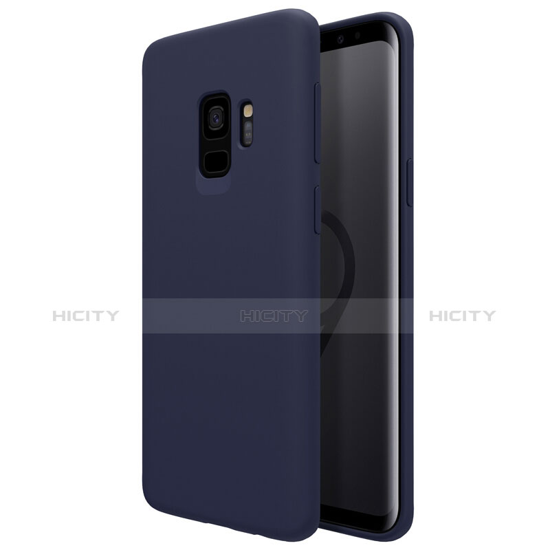 Silikon Schutzhülle Ultra Dünn Tasche S03 für Samsung Galaxy S9 Blau