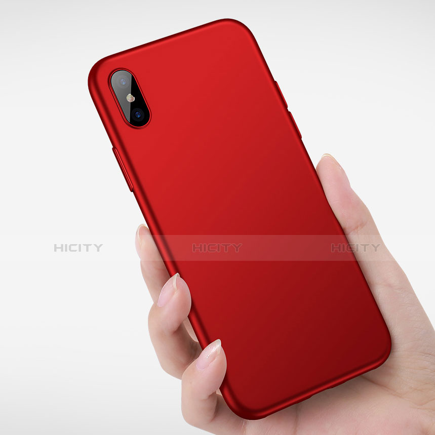 Silikon Schutzhülle Ultra Dünn Tasche S05 für Apple iPhone X Rot