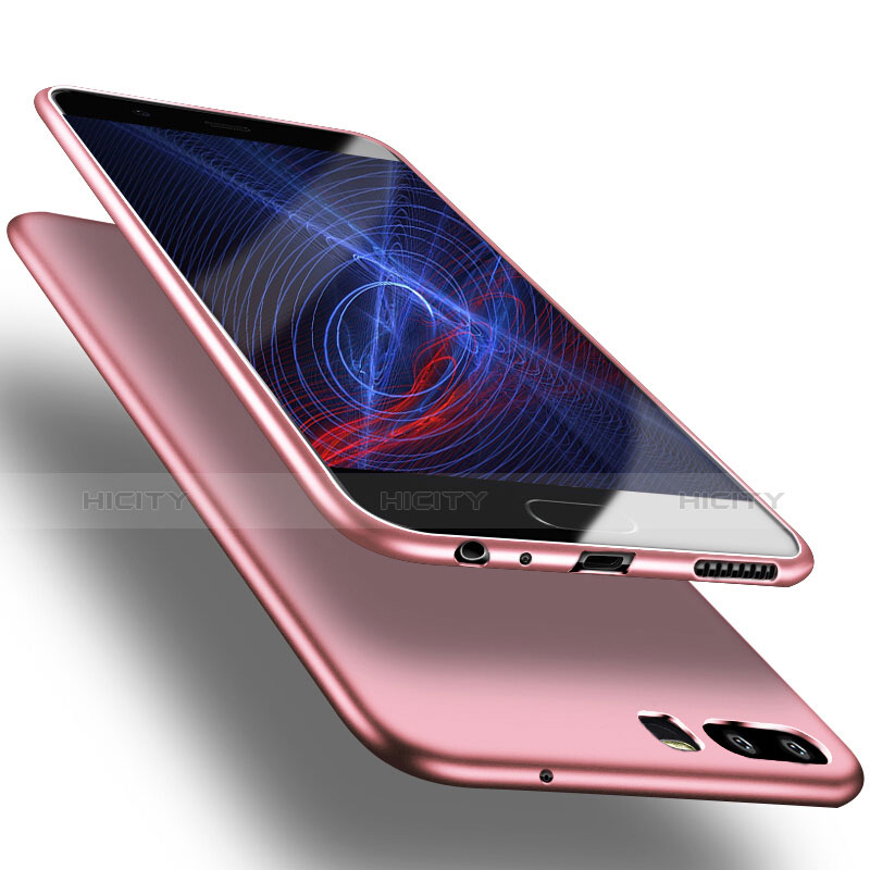 Silikon Schutzhülle Ultra Dünn Tasche S05 für Huawei P10 Rosa