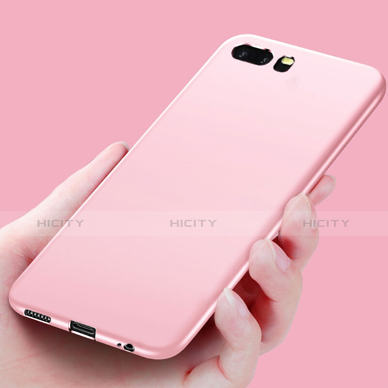 Silikon Schutzhülle Ultra Dünn Tasche S05 für Huawei P10 Rosa