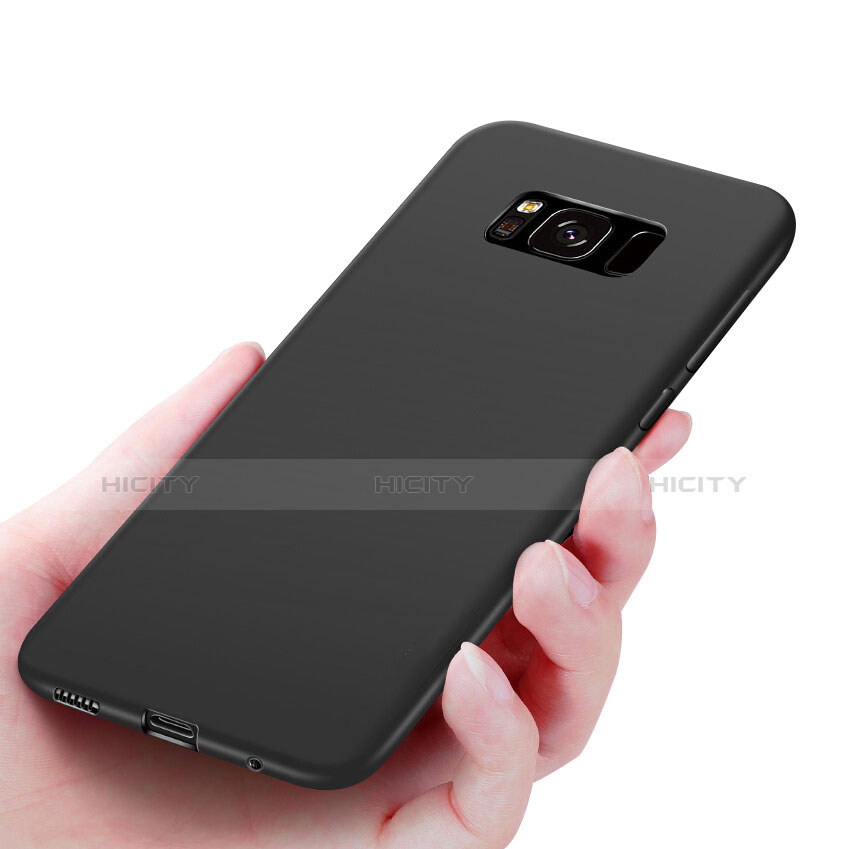 Silikon Schutzhülle Ultra Dünn Tasche S06 für Samsung Galaxy S8 Plus Schwarz