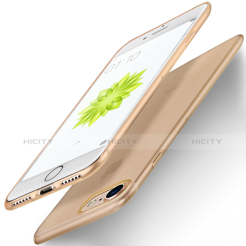 Silikon Schutzhülle Ultra Dünn Tasche Silikon für Apple iPhone 7 Gold