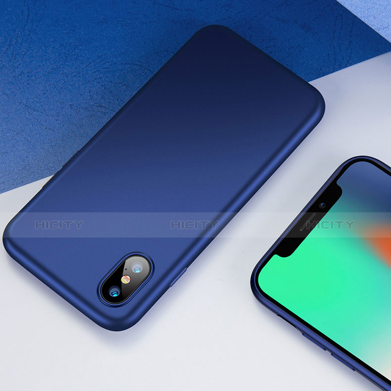 Silikon Schutzhülle Ultra Dünn Tasche Silikon für Apple iPhone X Blau groß