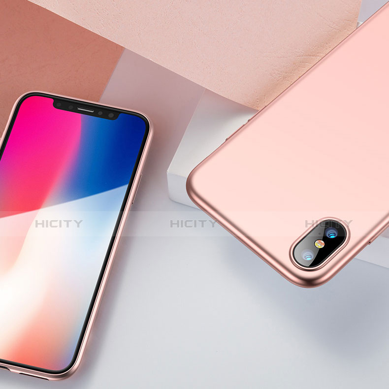 Silikon Schutzhülle Ultra Dünn Tasche Silikon für Apple iPhone X Rosa