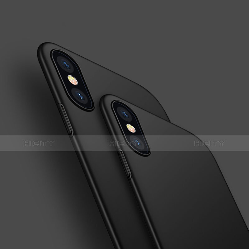 Silikon Schutzhülle Ultra Dünn Tasche Silikon M01 für Apple iPhone X Schwarz