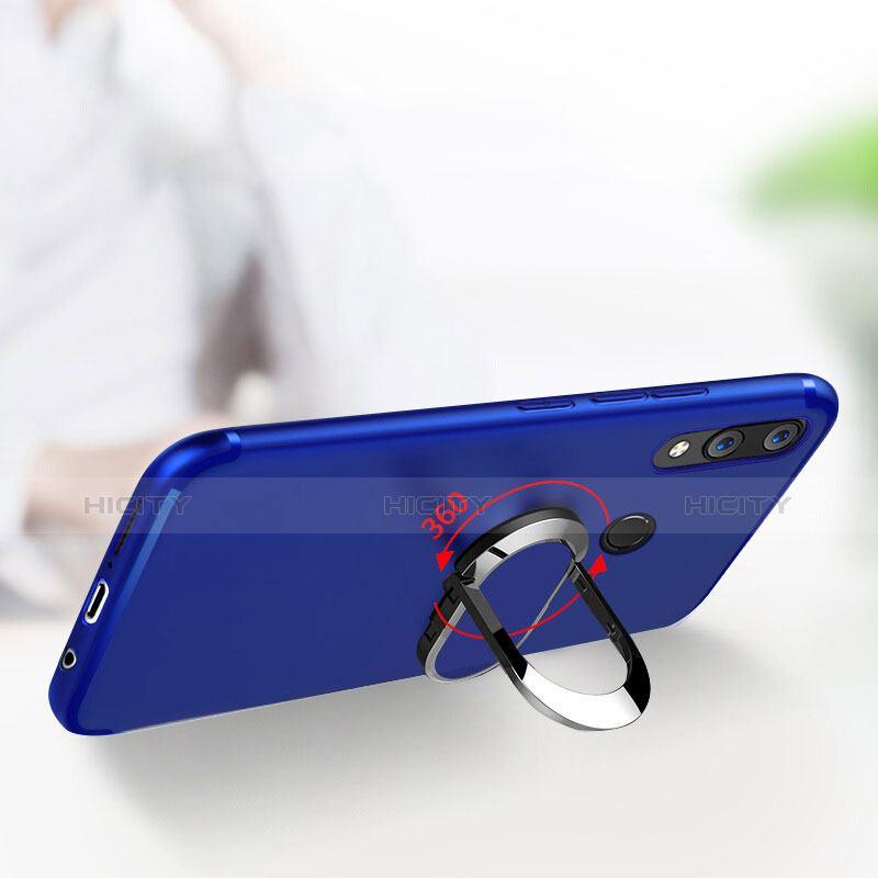 Silikon Schutzhülle Ultra Dünn Tasche Silikon mit Fingerring Ständer für Huawei Nova 3e Blau