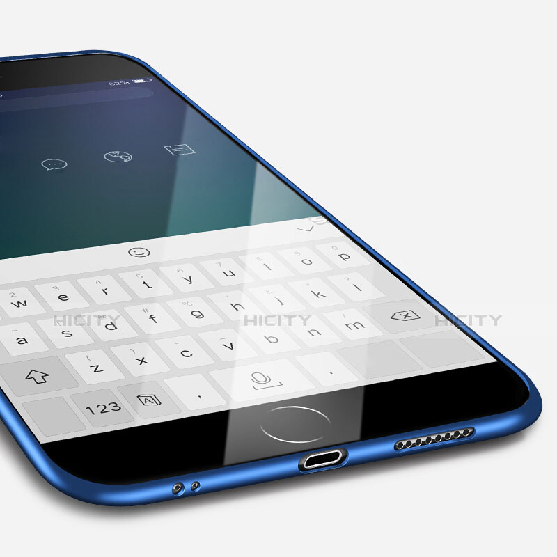Silikon Schutzhülle Ultra Dünn Tasche U14 für Apple iPhone 6S Blau