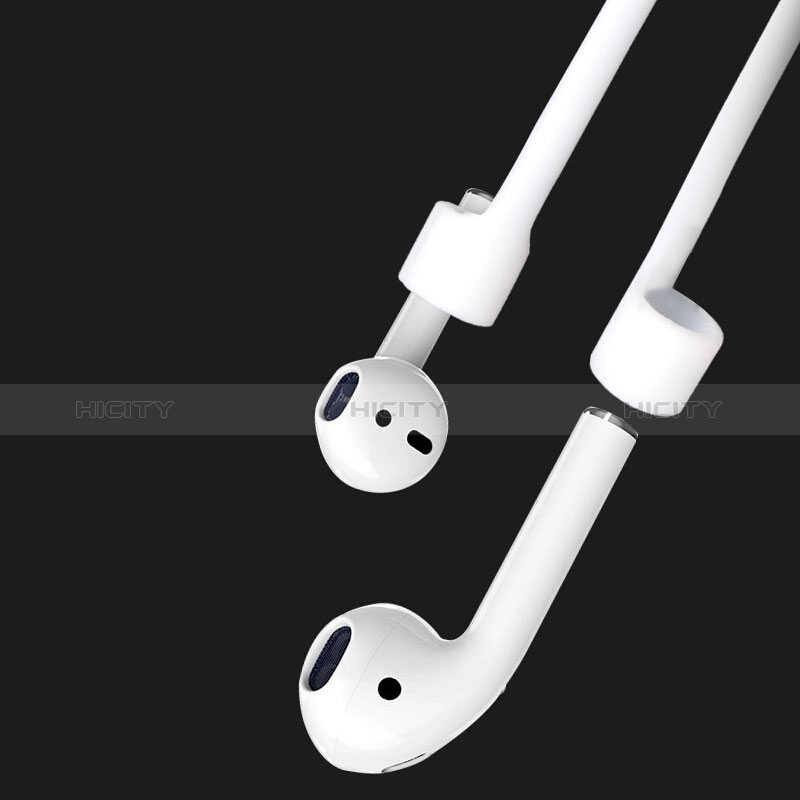 Silikon Sportgurt Anti-Lost Tether Gurt für Apple AirPods Silber groß