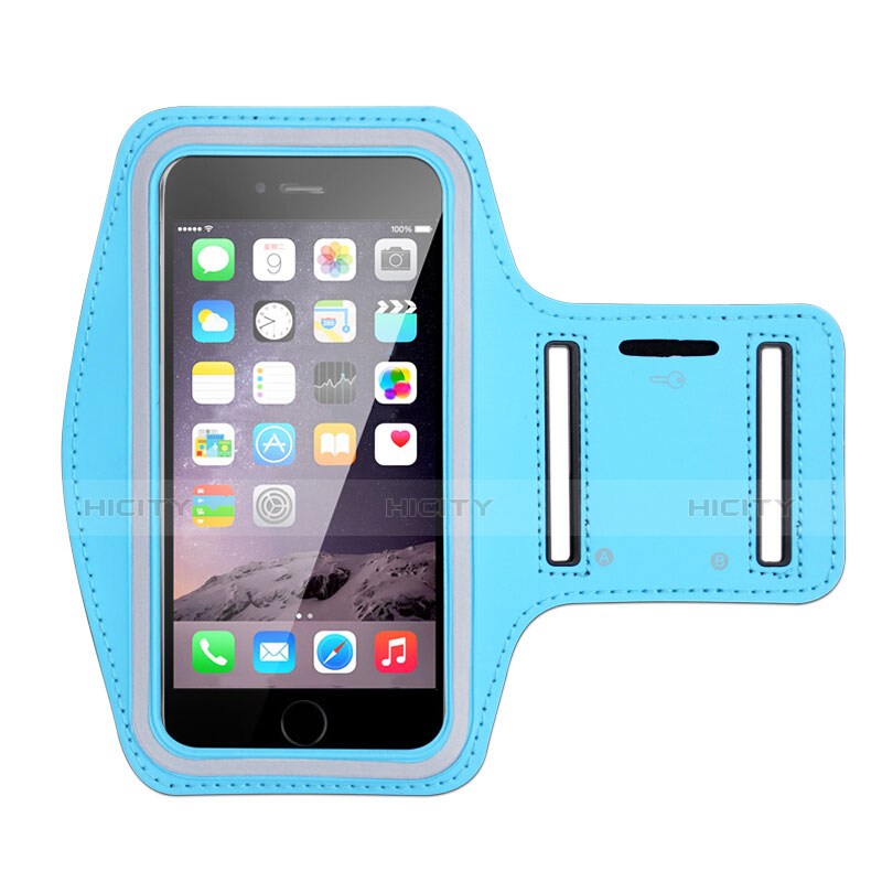 Sport Armband Handytasche Sportarmband Laufen Joggen Universal B02 Hellblau