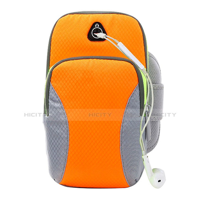 Sport Armband Tasche Sportarmband Laufen Joggen Diamant Universal B21 Orange