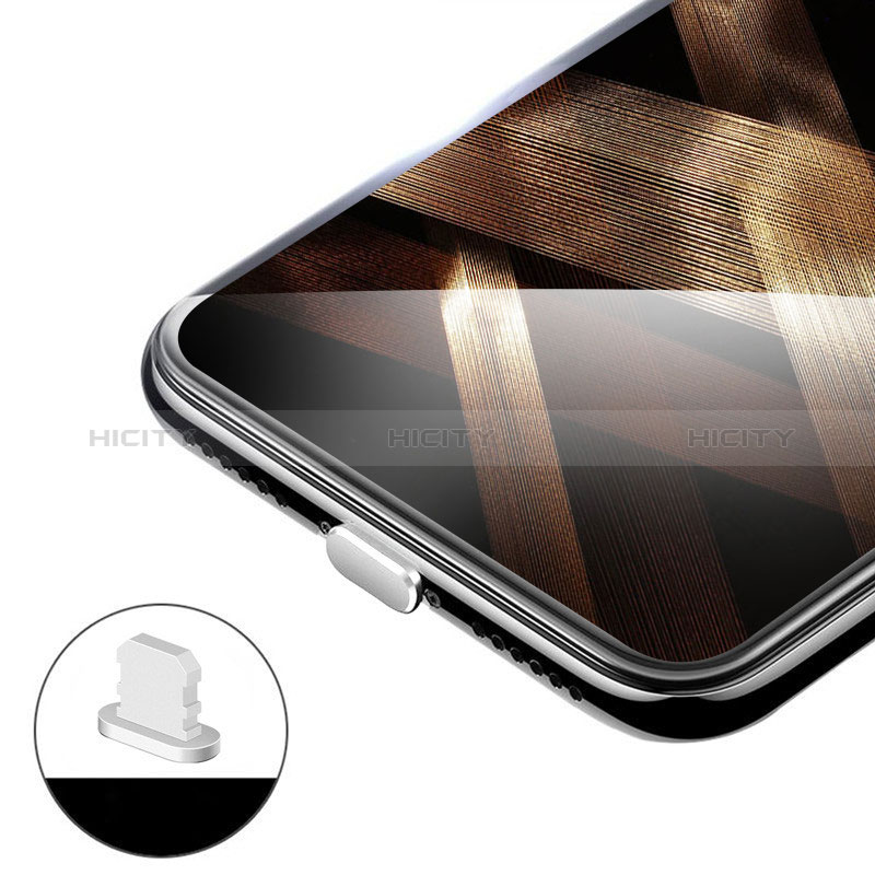 Staubschutz Stöpsel Passend Lightning USB Jack H02 für Apple iPhone XR Silber