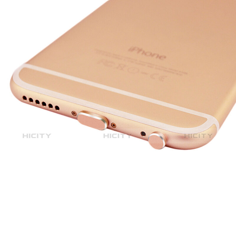 Staubschutz Stöpsel Passend Lightning USB Jack J01 für Apple iPad Air 2 Rosegold