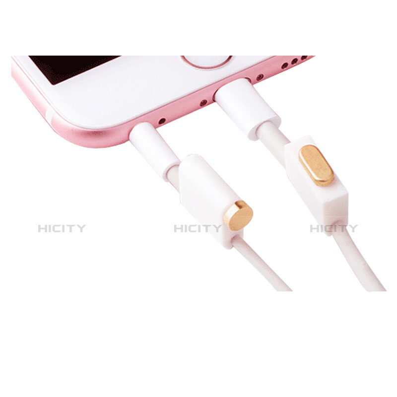 Staubschutz Stöpsel Passend Lightning USB Jack J02 für Apple iPad 4 Gold