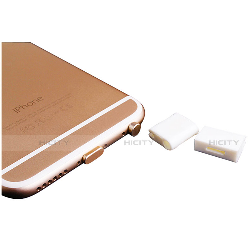 Staubschutz Stöpsel Passend Lightning USB Jack J02 für Apple iPhone 14 Pro Gold groß