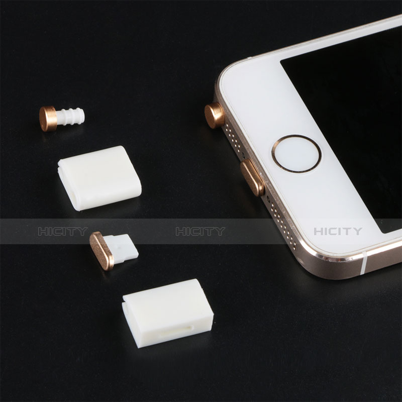 Staubschutz Stöpsel Passend Lightning USB Jack J05 für Apple iPad Air 2 Gold