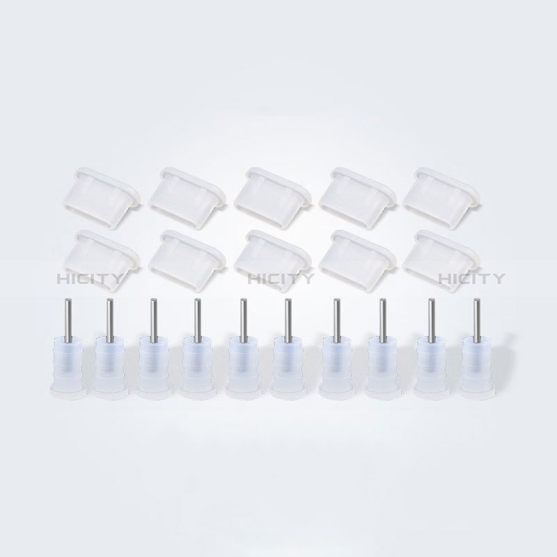 Staubschutz Stöpsel Passend USB-C Jack Type-C Universal 10PCS für Apple iPhone 15 Weiß Plus